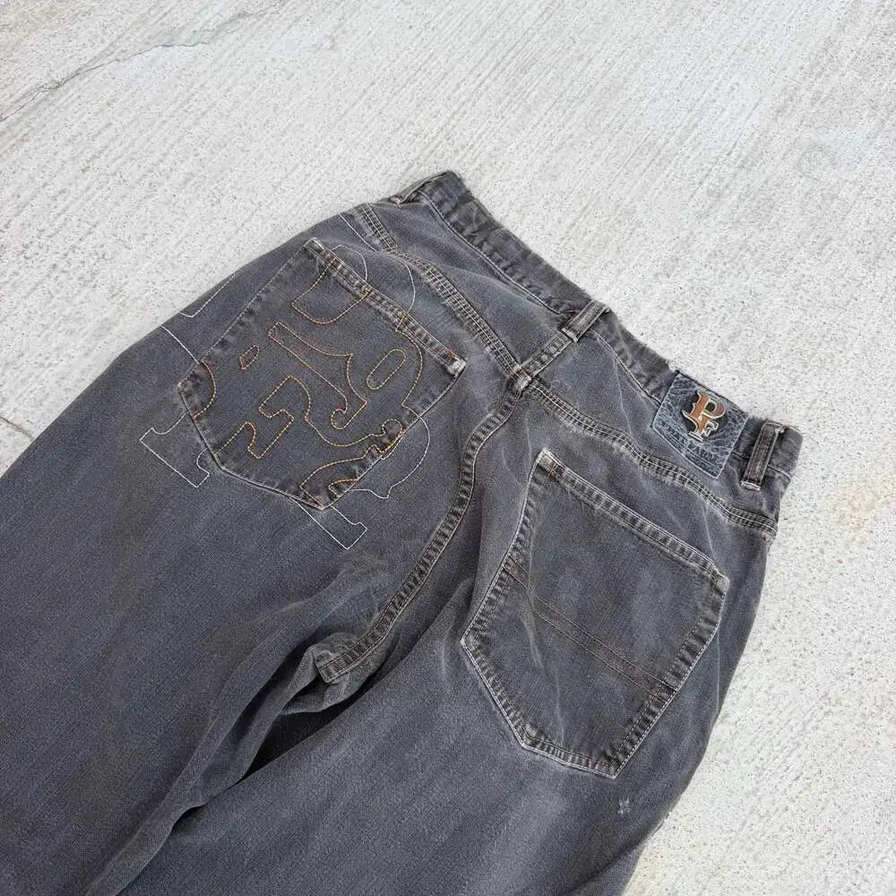 Vintage Phat Farm Y2K Baggy Wide Leg Denim Jeans Black